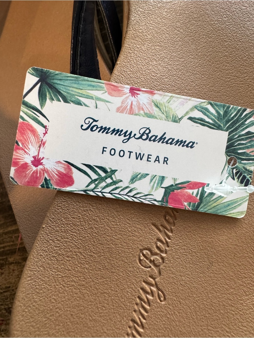 Tommy Bahama Brown Footbed Very dark navyStrap COMFY Flip Flops🌴classic - Picture 5 of 9